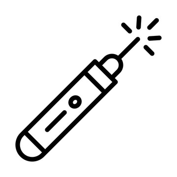 Laser Pointer Icon Isolated on White Background