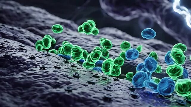  Neurotransmitter Release Synaptic Cleft Neural Communication Brain Medical Neuroscience 3D Stock Video