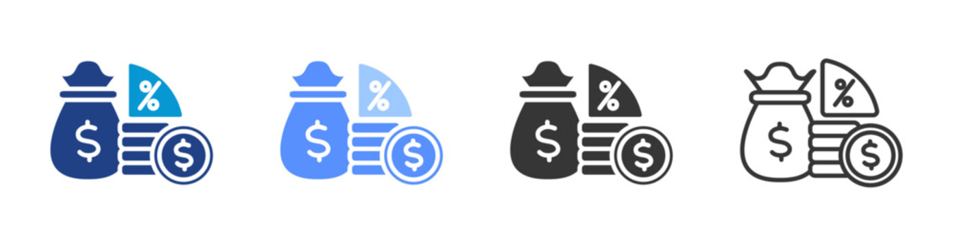 TAX  icon set multiple style collection	