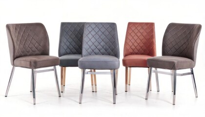 Obraz premium Stylish Dining Chairs - A Quartet of Comfort and Design.