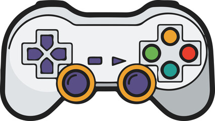 Colorful gamepad icon for video games sports and gaming design © Kiran