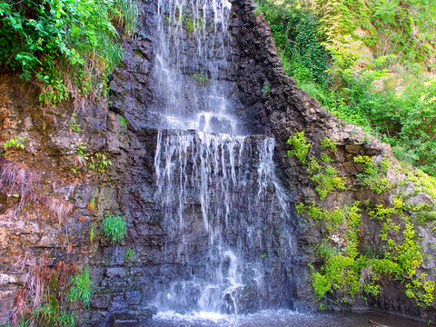 Krape Park Waterfall in Freeport Illinois