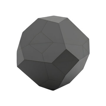 Geometric Icosahedron Sculpture