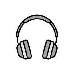 Fototapeta premium Gray Over-the-Ear Headphones Illustration.