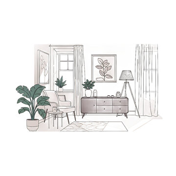 Potted plant with large green leaves.