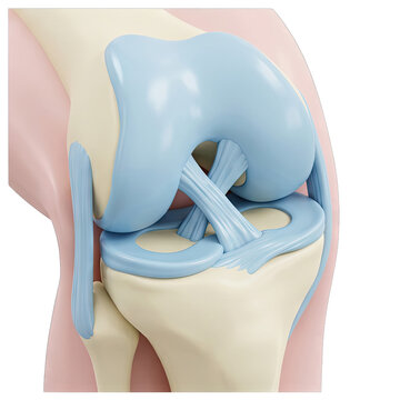 Anatomical Illustration of Knee Joint Ligaments
