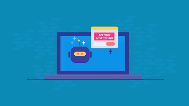 Agentic advertising platform delivers targeted ads with automated conversion process, using digital sales funnel.