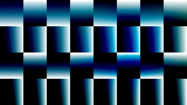 An abstract geometric blue background featuring a seamless 3D cube pattern and grey square tile shapes for a digital wallpaper design texture
