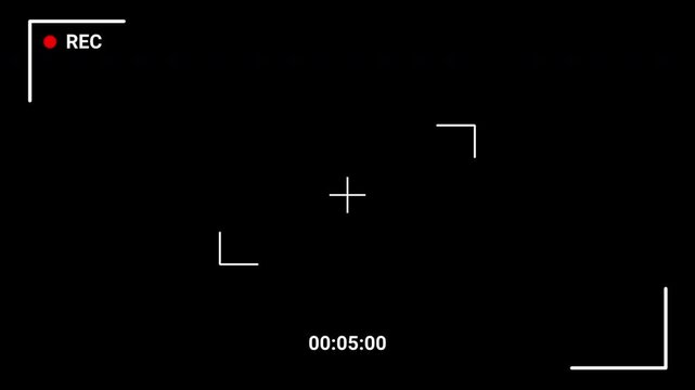 Camera recording screen overlay. Camera viewfinder overlay.  Camcorder overlay.