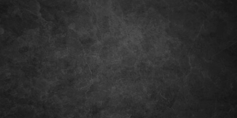 Dark charcoal grunge wall texture background. Dark black rough grunge surface with smoke edge. Black texture chalk board and black board. © MDFAIMIDULISLAM