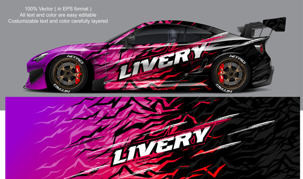 car livery graphic vector. abstract grunge background design for vehicle vinyl wrap and car branding