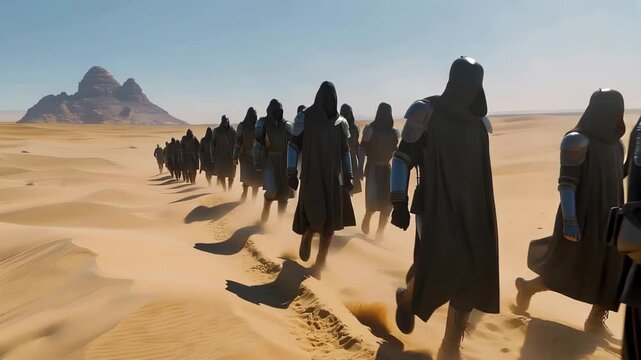 Aramean Forces Prepare to Attack and Block the Routes That Israeli Troops Will Pass. Biblical Story Scene