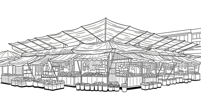 Detailed Wireframe Design of Industrial Warehouse Interior.