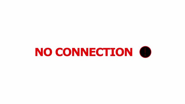  network signal issue complete signal loss in 4K animation no network connectivity for mobile apps on transparent background with alpha channel  error alerts no connection animation 