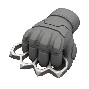 Futuristic Fist with Hexagonal Knuckles