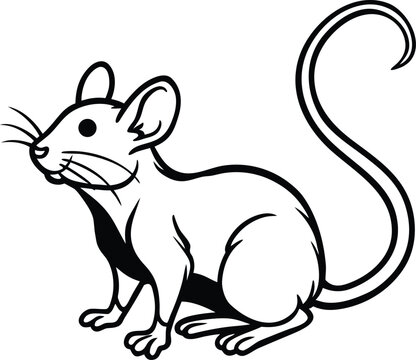 Cute cartoon mouse illustration
