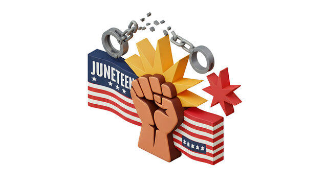 Juneteenth National Independence Day Celebration: Freedom, Equality, and Black History Clip Art