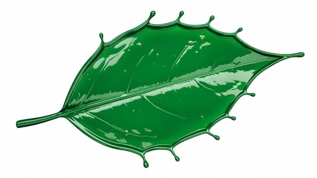Aloe vera plant leaf with fresh water drops, green nature macro closeup isolated on white background