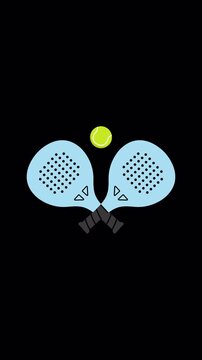 Padel Racket And Ball Sports Animation