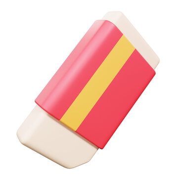 eraser 3d icon illustration object