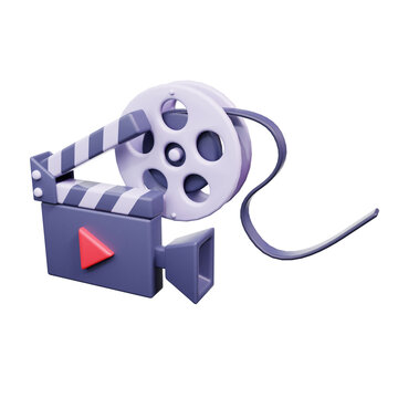videography 3d icon illustration object