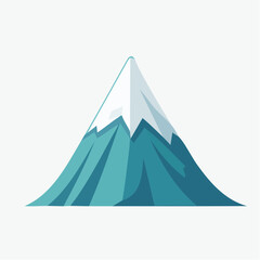 Fototapeta premium Stylized Snow-Capped Mountain Peak
