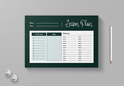 Printable Lesson Plan Template Layout