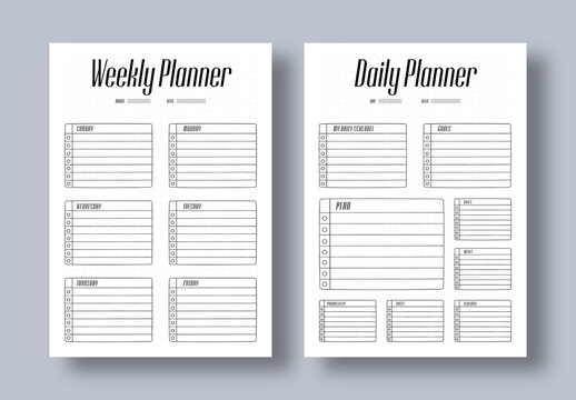 Weekly and Daily Planner Template