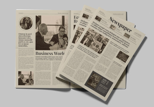 Vintage old Style Newspaper