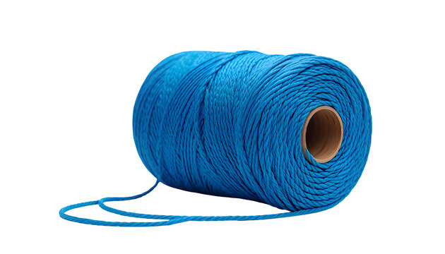 roll of blue thread, thread roll isolated, 