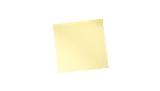 yellow sticky note, yellow note paper, isolated sticky note  