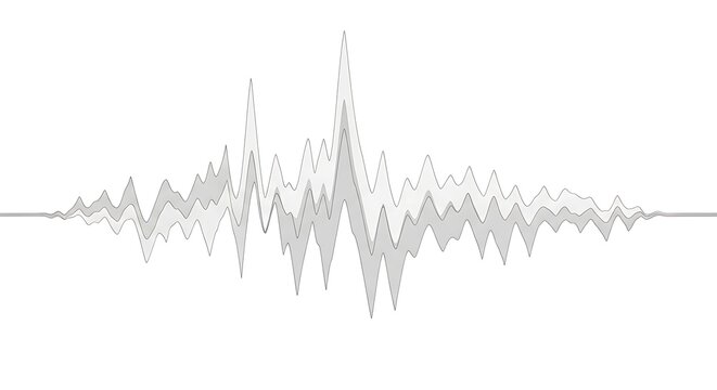 Seismic activity graph with varying wave patterns
