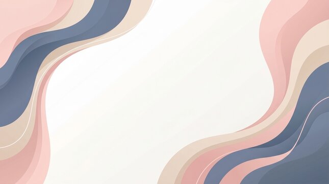 Pastel blue and pink minimalist wave presentation slider background