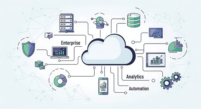 Digital network visualization with cloud computing and automation.