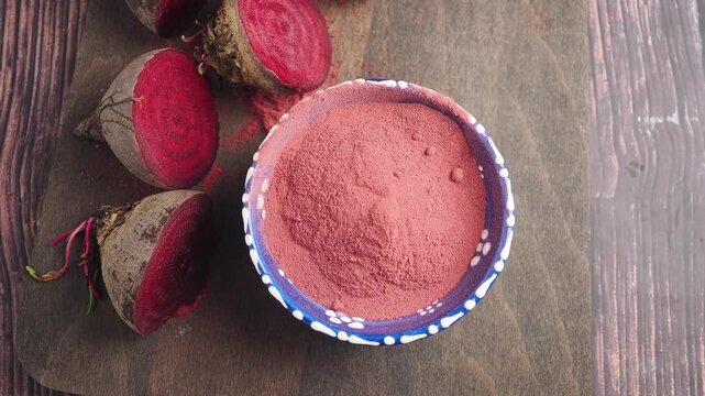 Beet powder preparation and use in cooking