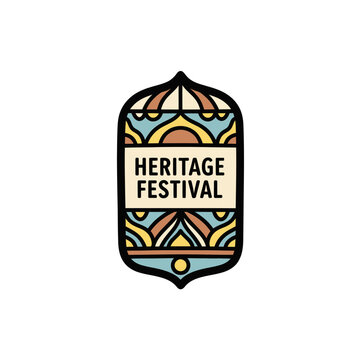 Heritage Festival Logo Design Emblem.
