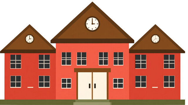 Set of school building icon vector illustration on white background