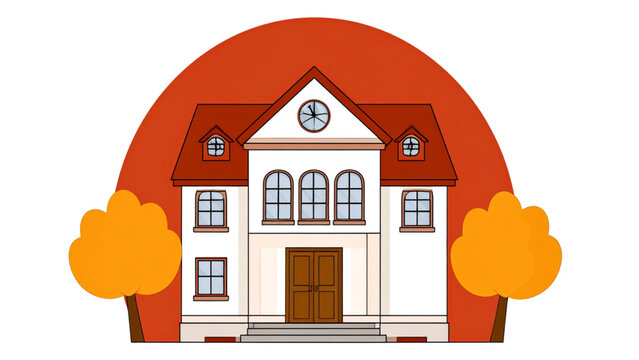 Set of school building icon vector illustration on white background