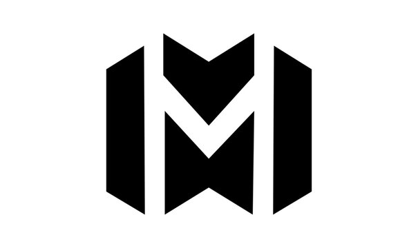 Abstract Geometric Letter M Logo, Hexagonal Monogram for Tech and Corporate Branding