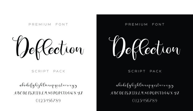 Deflection Script Font Pack Premium