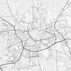 Fototapeta premium Olomouc City Map. Minimalist black and white line art poster for printing, wallpaper, wall art, and map resources for home and office decor