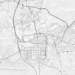 Fototapeta premium Pardubice City Map. Minimalist black and white line art poster for printing, wallpaper, wall art, and map resources for home and office decor