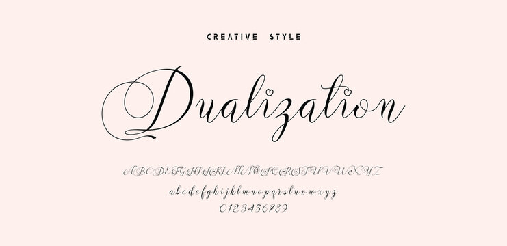 Dualization Font Creative Style Vector