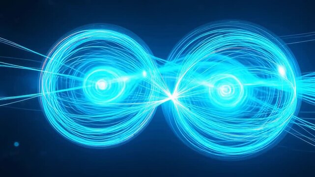 Entangled Particles: Quantum Connection Visualized as Synchronized Cosmic Lights