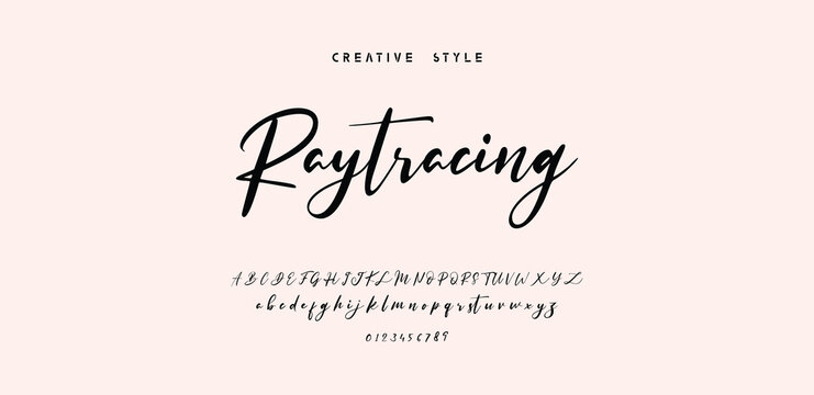 Raytracing Font Creative Style