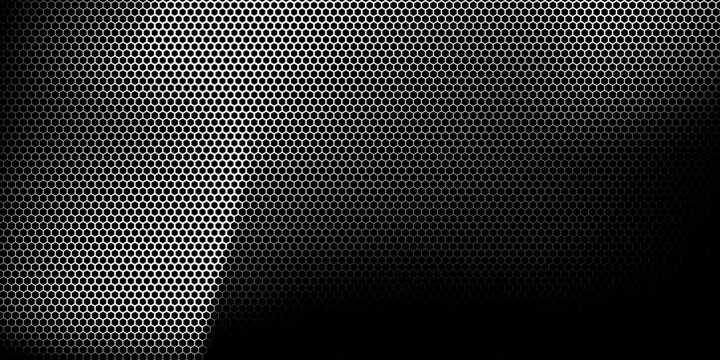 Black and white abstract geometric pattern with halftone effect for sporty background. Hexagon texture for jersey pattern. Easily resized and recoloured at your discretion. Vector Format Illustration.