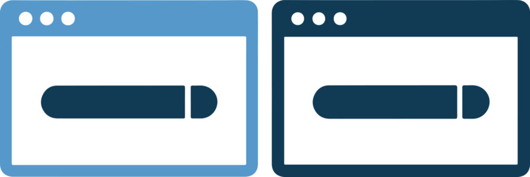 Two browser windows with loading bars