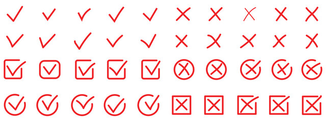 Check mark set. Check mark icon. Tick mark symbol vector © Hike studio 8