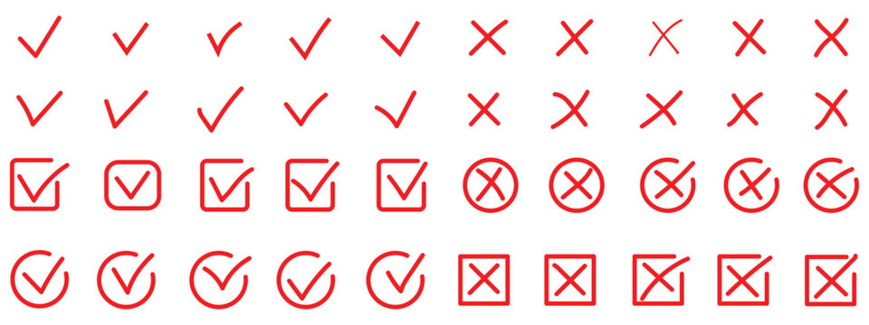 Check mark set. Check mark icon. Tick mark symbol vector