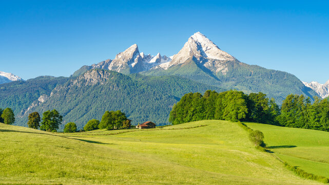 Blick auf den Watzmann im Berchtesgadener Land